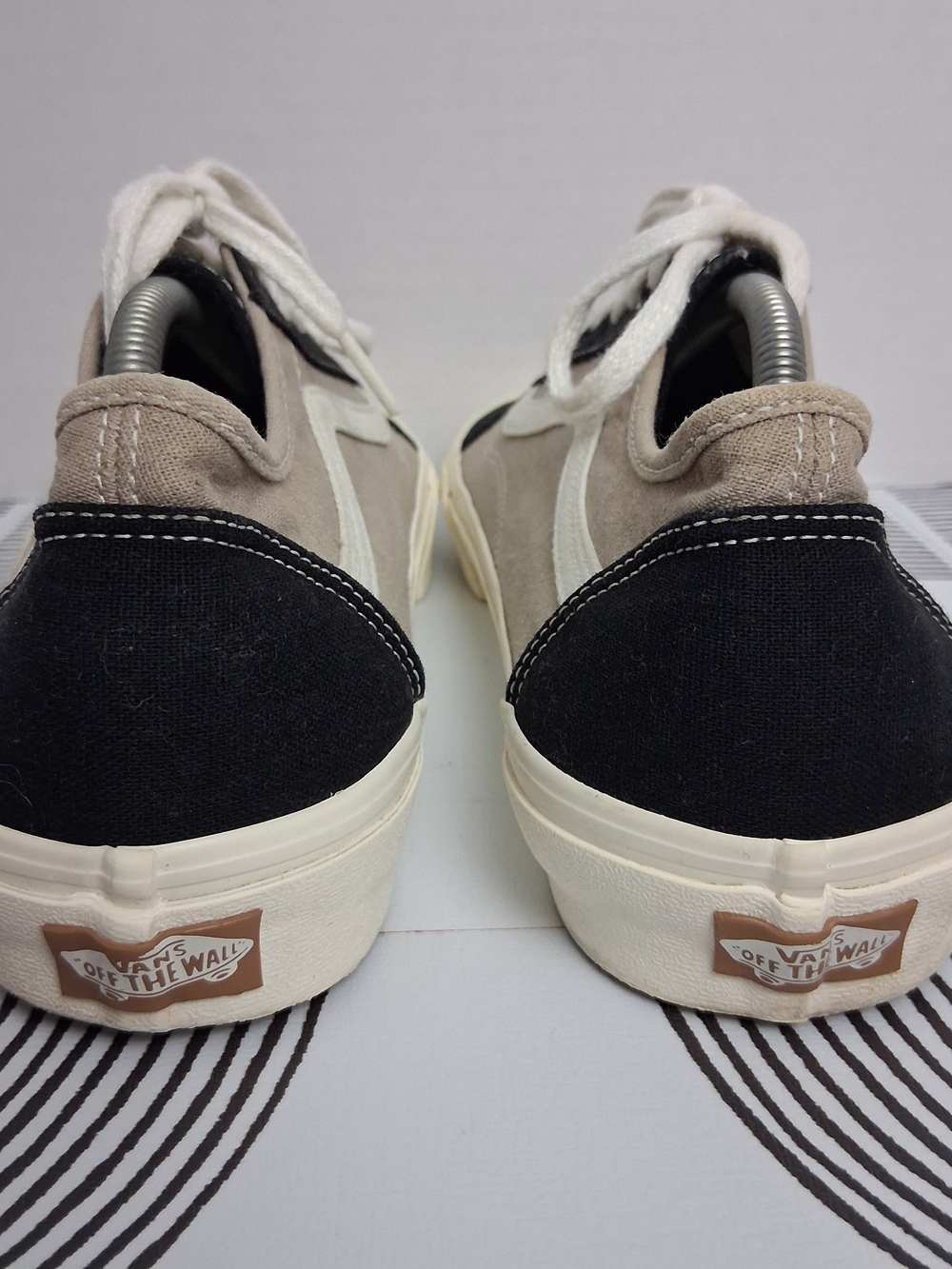 Vans Old Skool Mens 12 Black/Tan Tapered Eco Theory Multi Block SKT8R Sneakers - Picture 5 of 15
